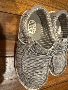 Hey Dude Grey Knit Slip-On Shoes